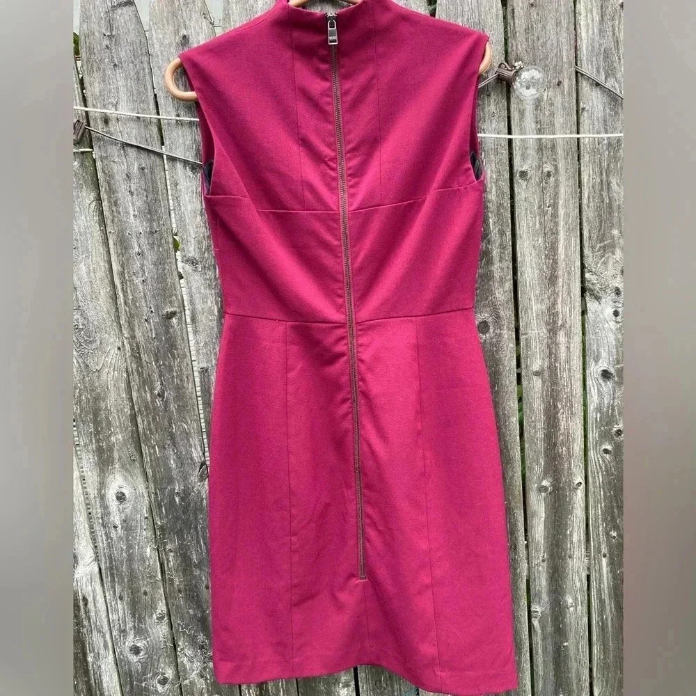 Andrew Marc Sheath Dress - Burgundy- Excellent Condition- Size 4 - Above Knee - Picture 7 of 10